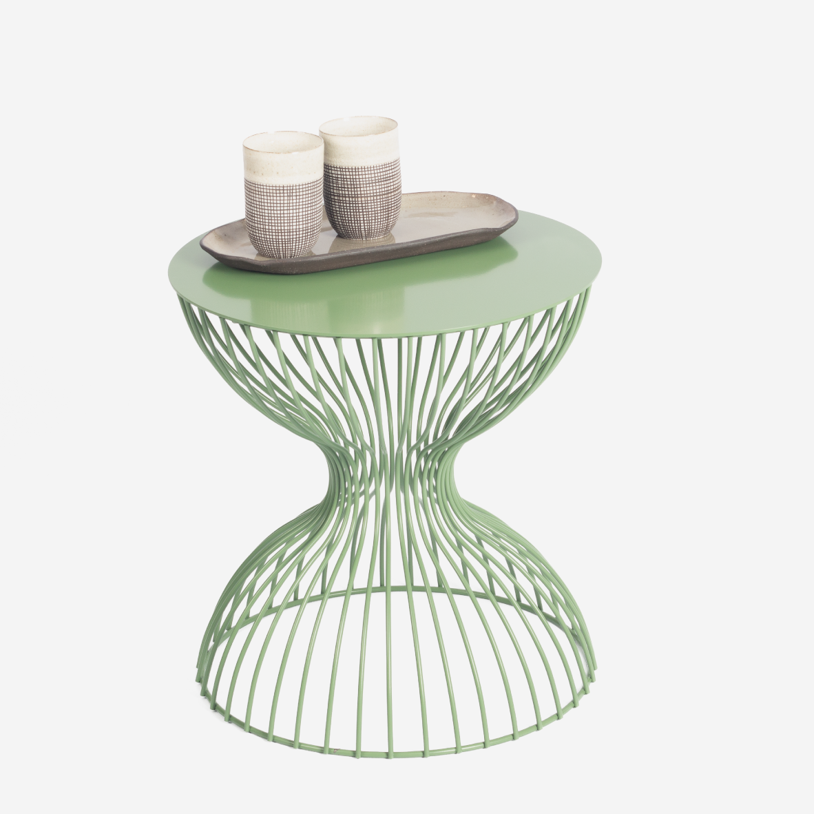 Corset Side Table - Willow Green