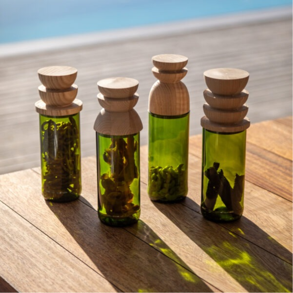 Cylinder Storage Jars (Set of 2) - Abstract Round