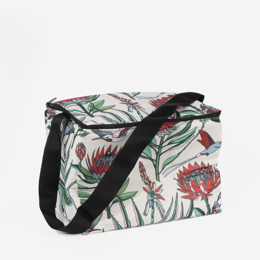 Cooler Bag - Bloom Red On Cream