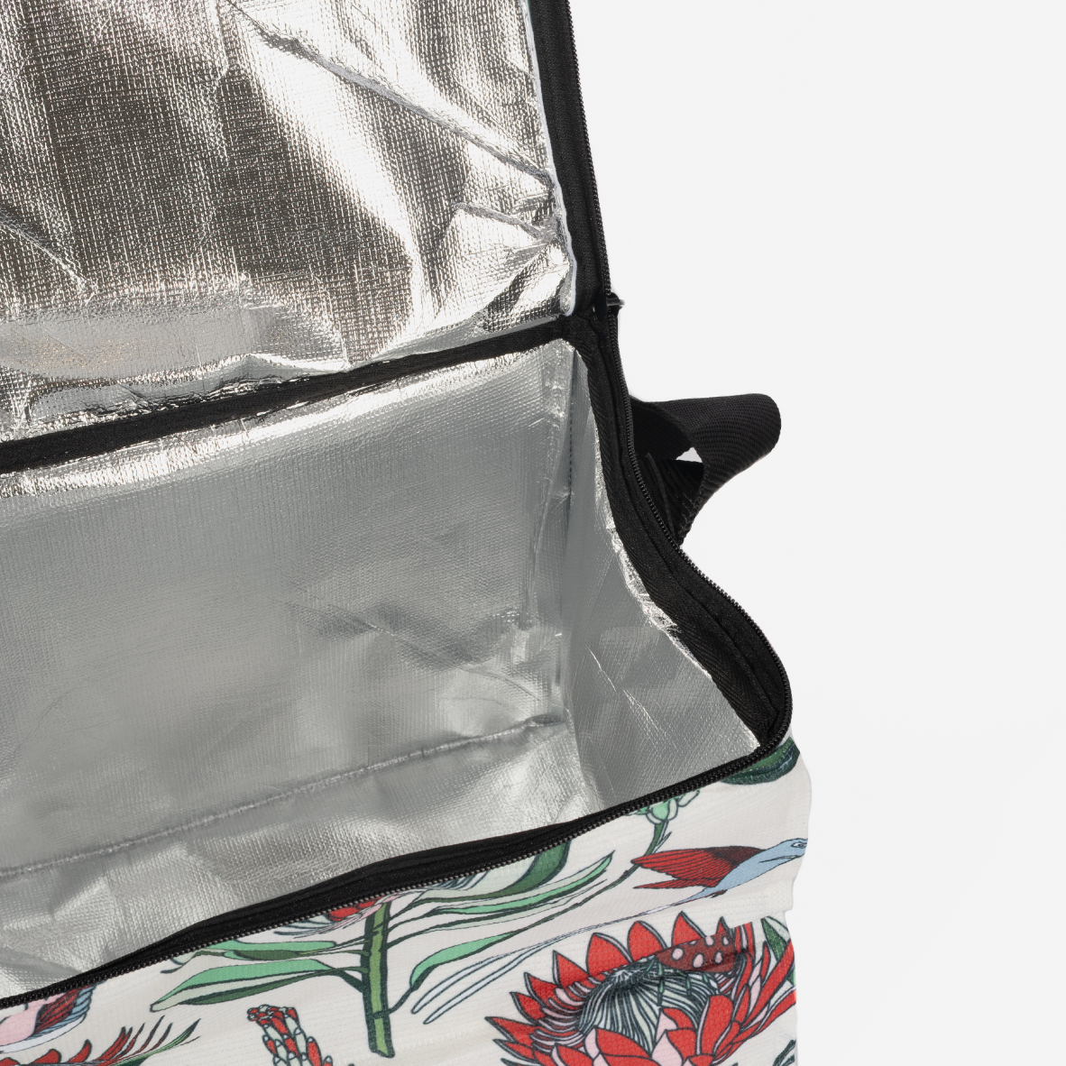 Cooler Bag - Bloom Red On Cream