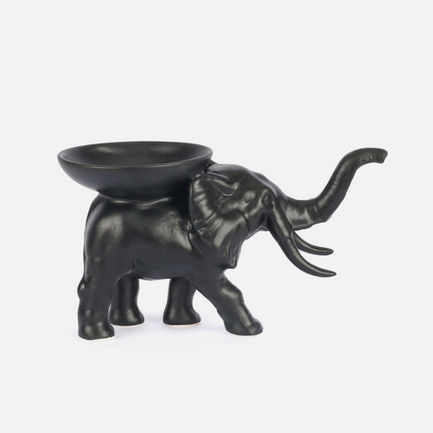 Elephant Candle Holder - Black