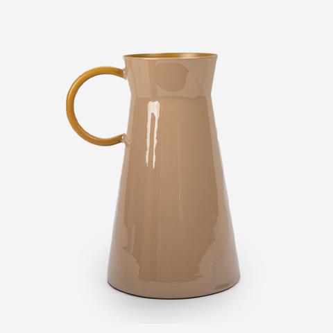 Country Vase - Taupe & Yellow