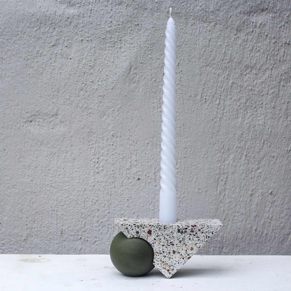 Equilibrium Candle Holder - Neutral Olive