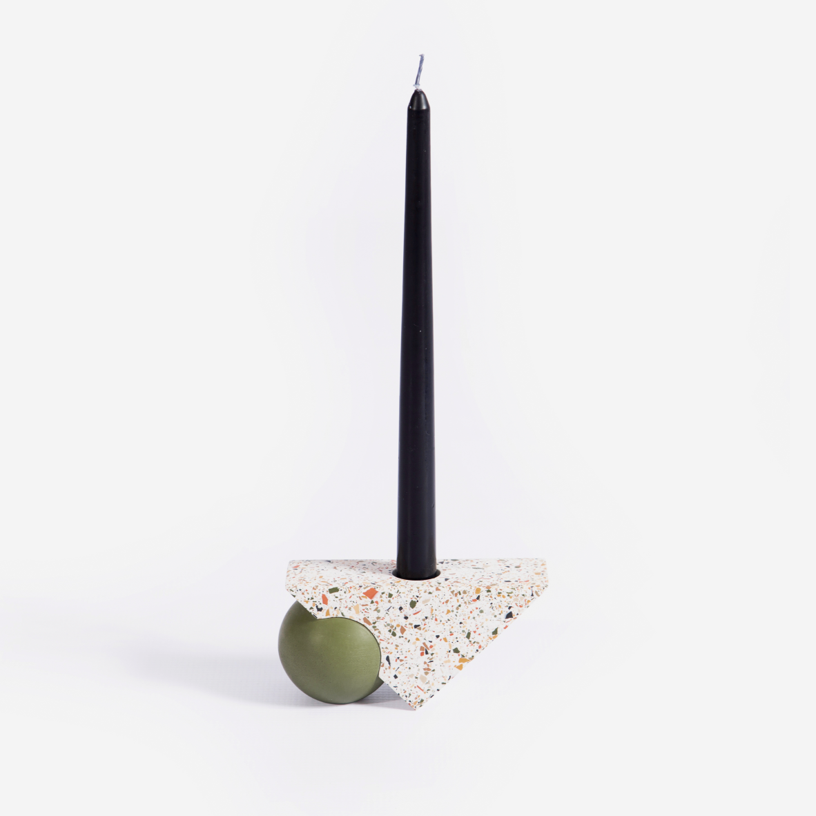 Equilibrium Candle Holder - Neutral Olive