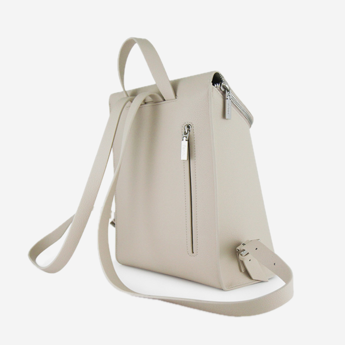 Backpack - Oatmeal - Silver Zip
