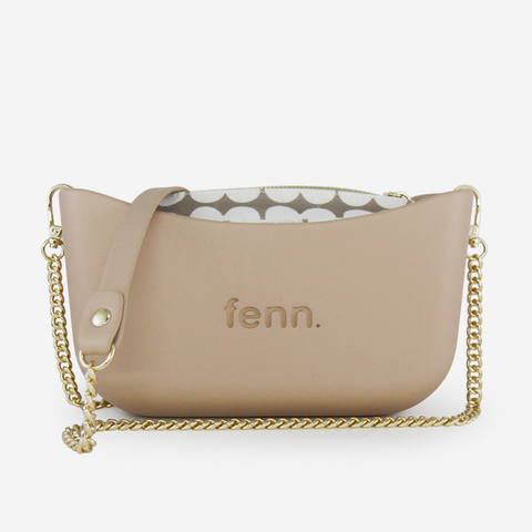 Classic Handbag - Sand - Clover Inner - Gold Chain