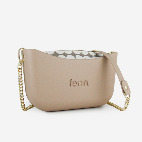 Classic Handbag - Sand - Clover Inner - Gold Chain