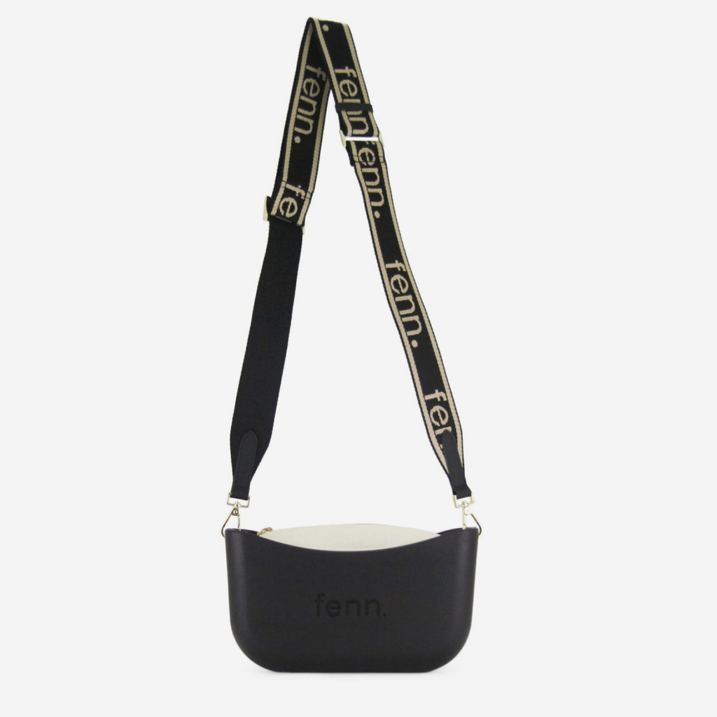 Classic Handbag - Black - Beige On Black Strap