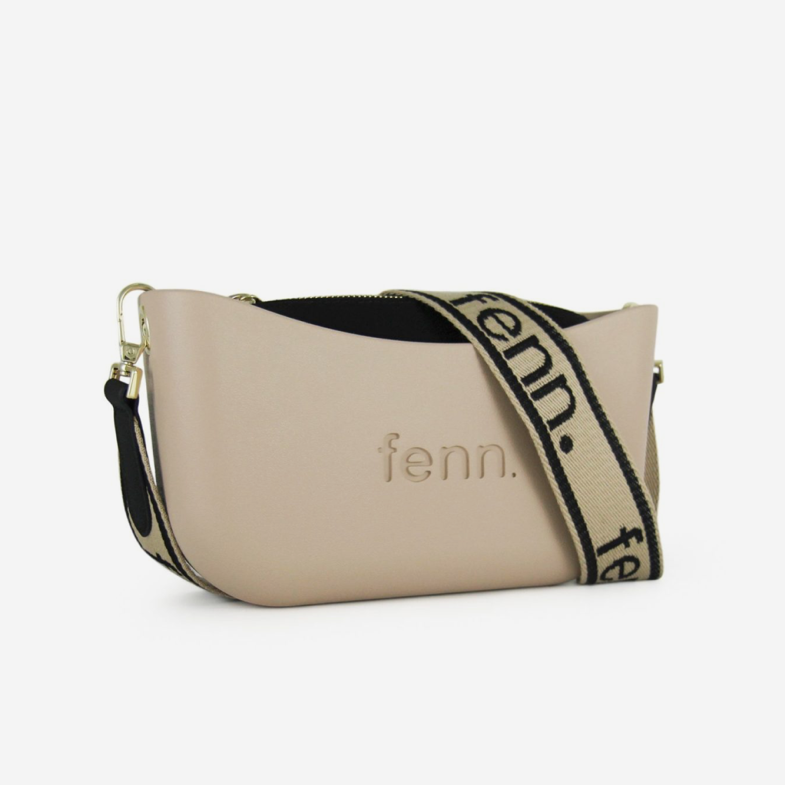 Classic Handbag - Sand - Black On Beige Strap