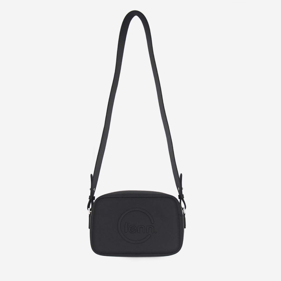 Crossbody Bag - Black - Silver Zip