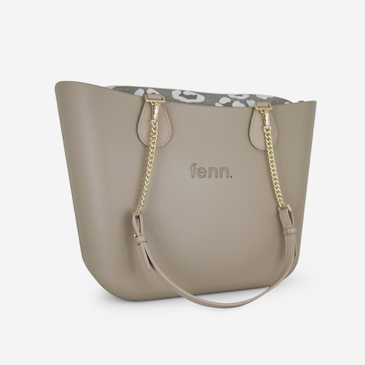 Original Handbag - Stone - Cloud Inner - Light Stone Handle - Gold Chain