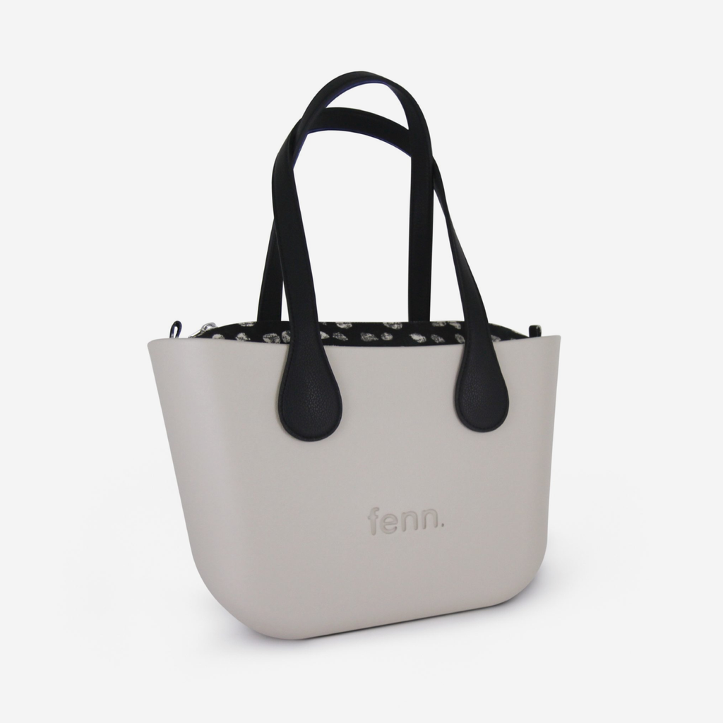 Petite Handbag - Mushroom - Black