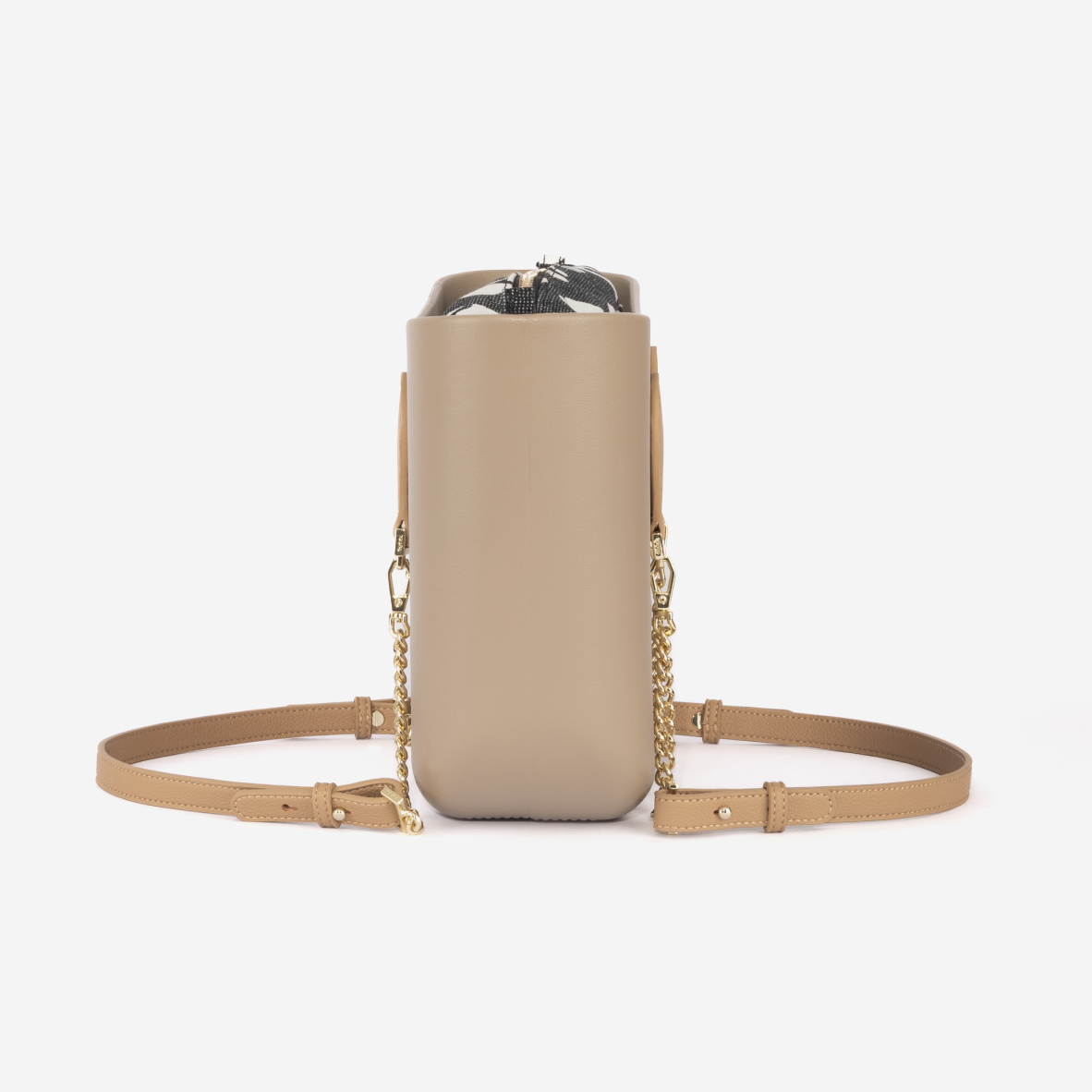 Petite Handbag - Stone - Cloud Inner - Light Stone & Gold Chain