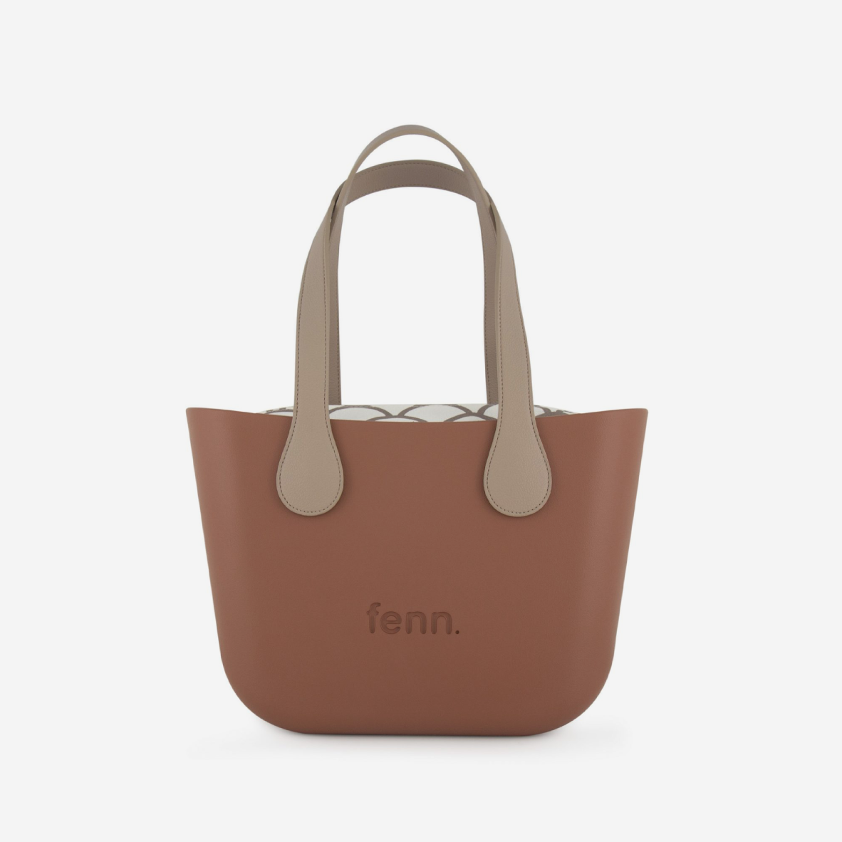 Petite Handbag - Tan - Honeycomb Inner - Light Stone Handles