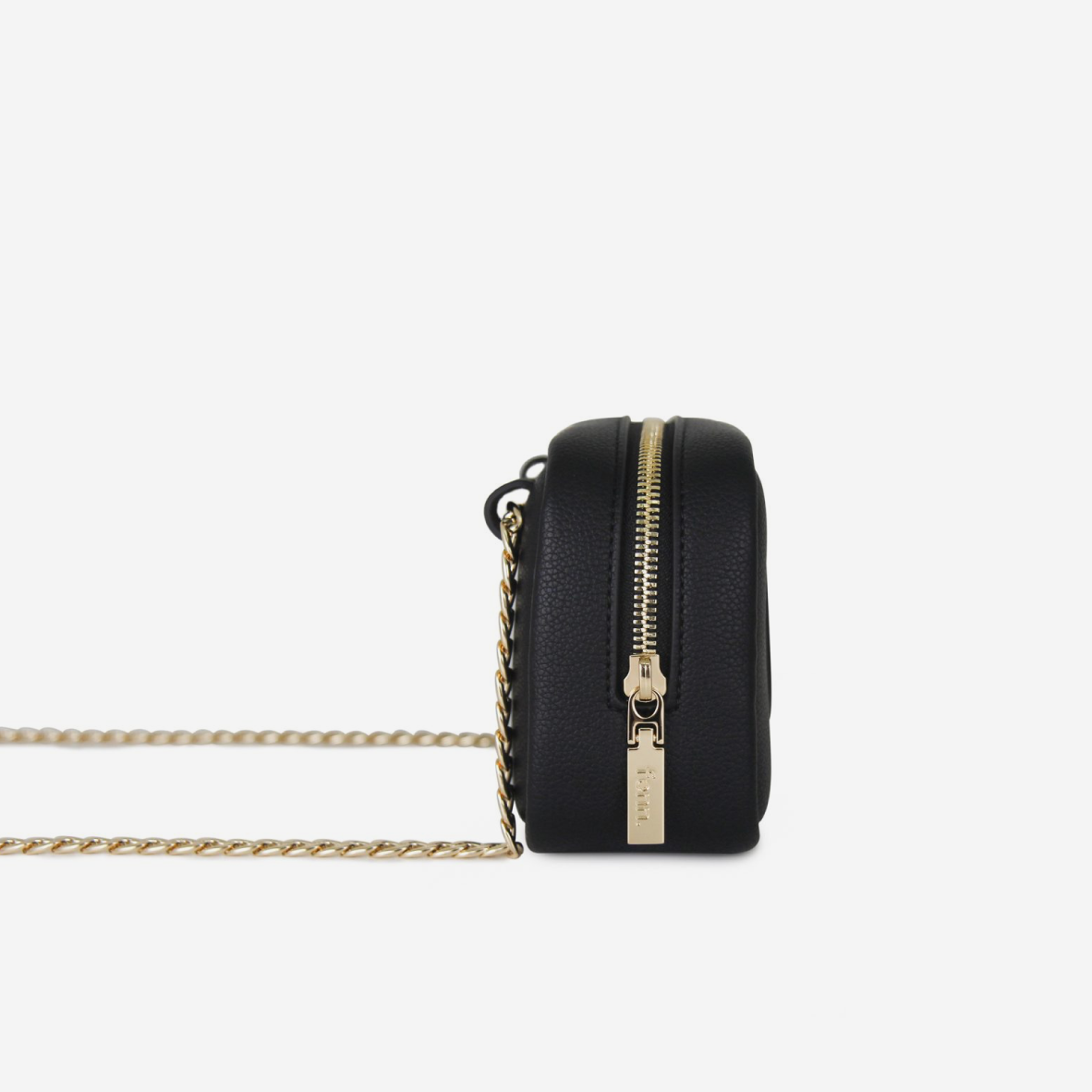 Pouch Bag - Black - Gold Chain