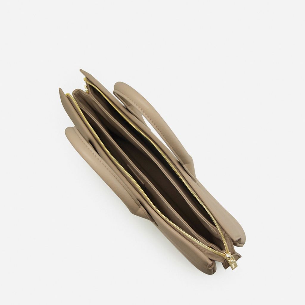 Laptop Bag - Sand - Gold Zip