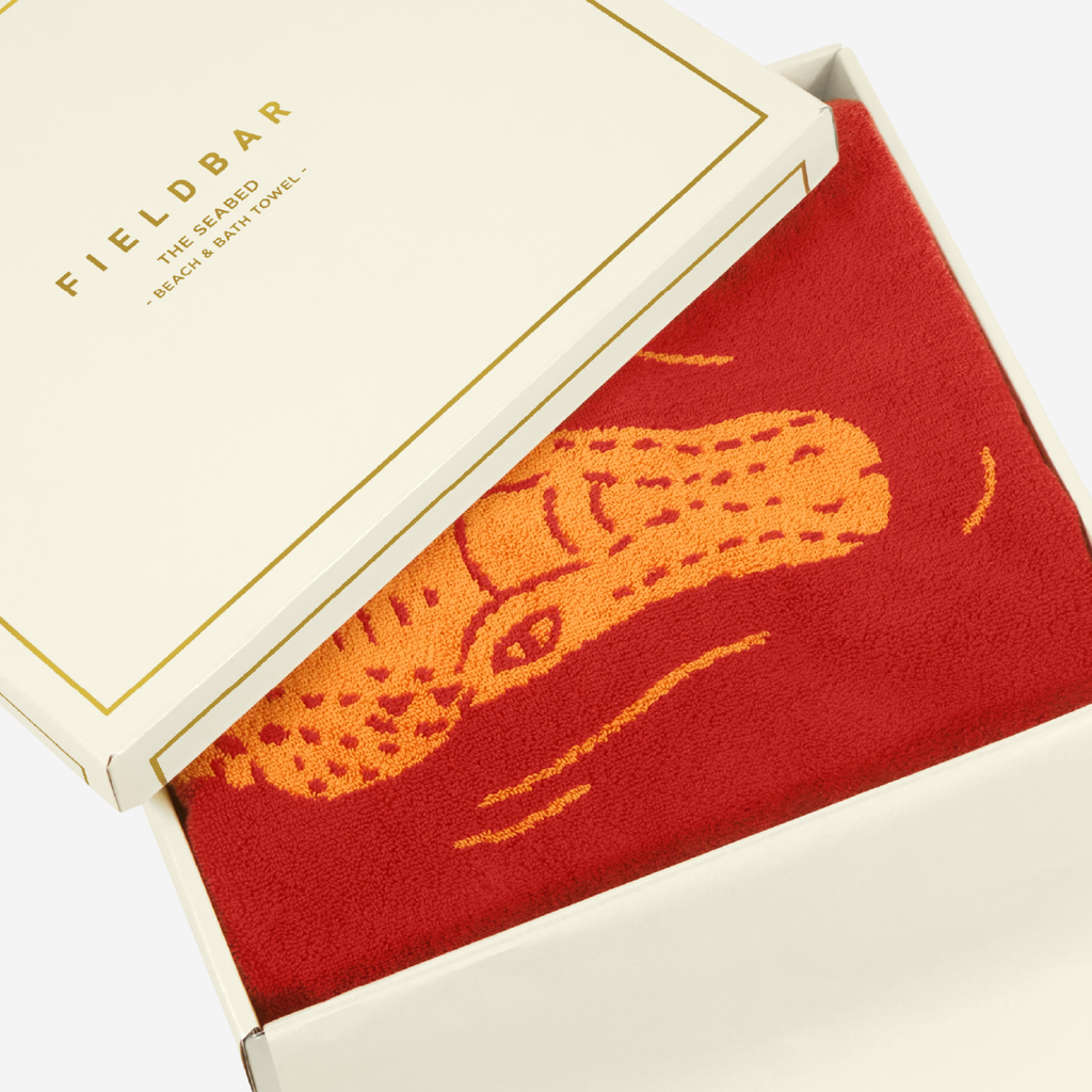 Seabed Nile Crocodile Beach & Bath Towel - Orchard Orange