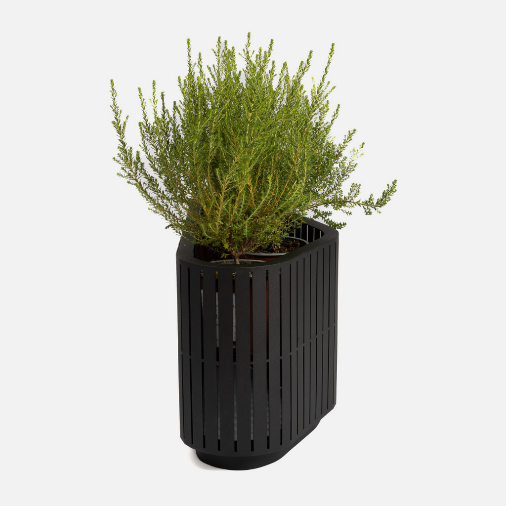 Reeded Floor Planter - Angular