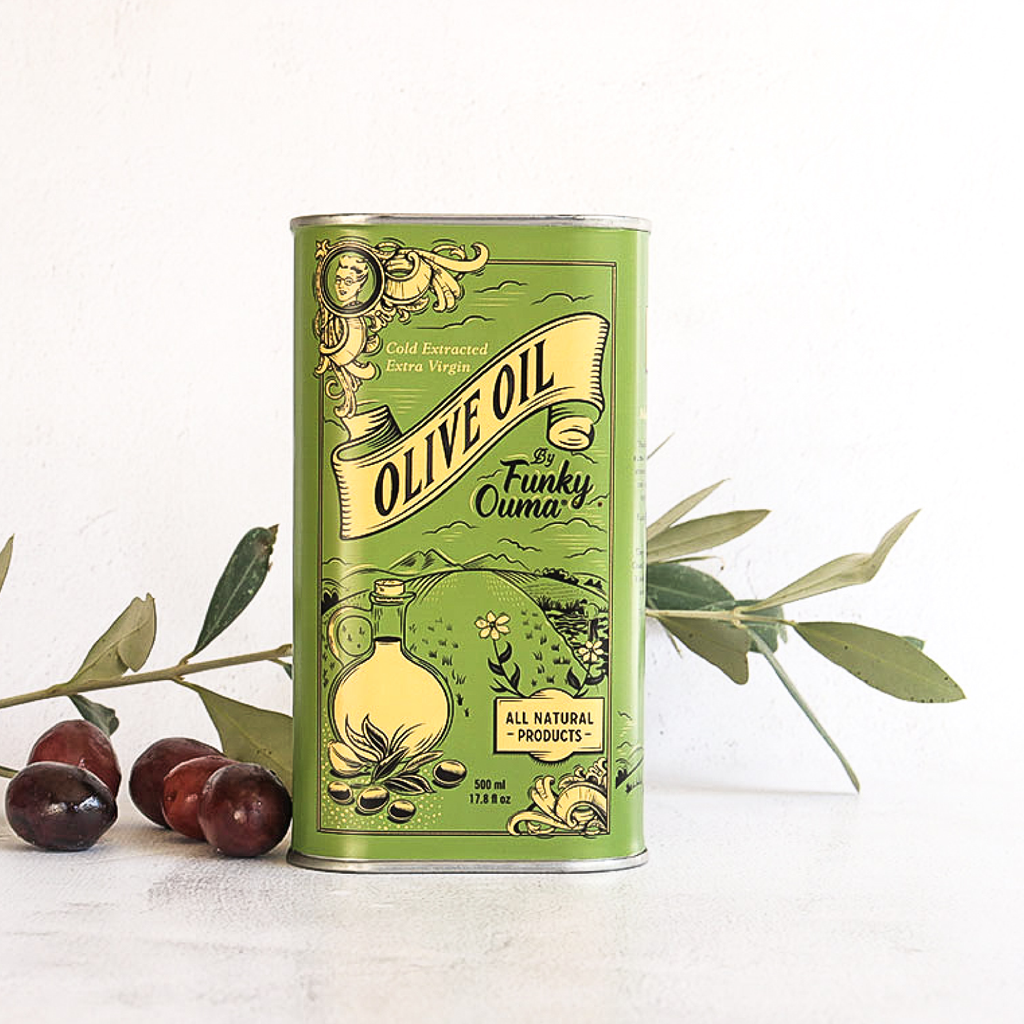 Funky Ouma Olive Oil Tin - 500ml