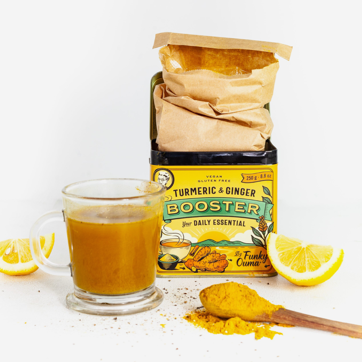 Funky Ouma Turmeric & Ginger Booster Tin - 250g