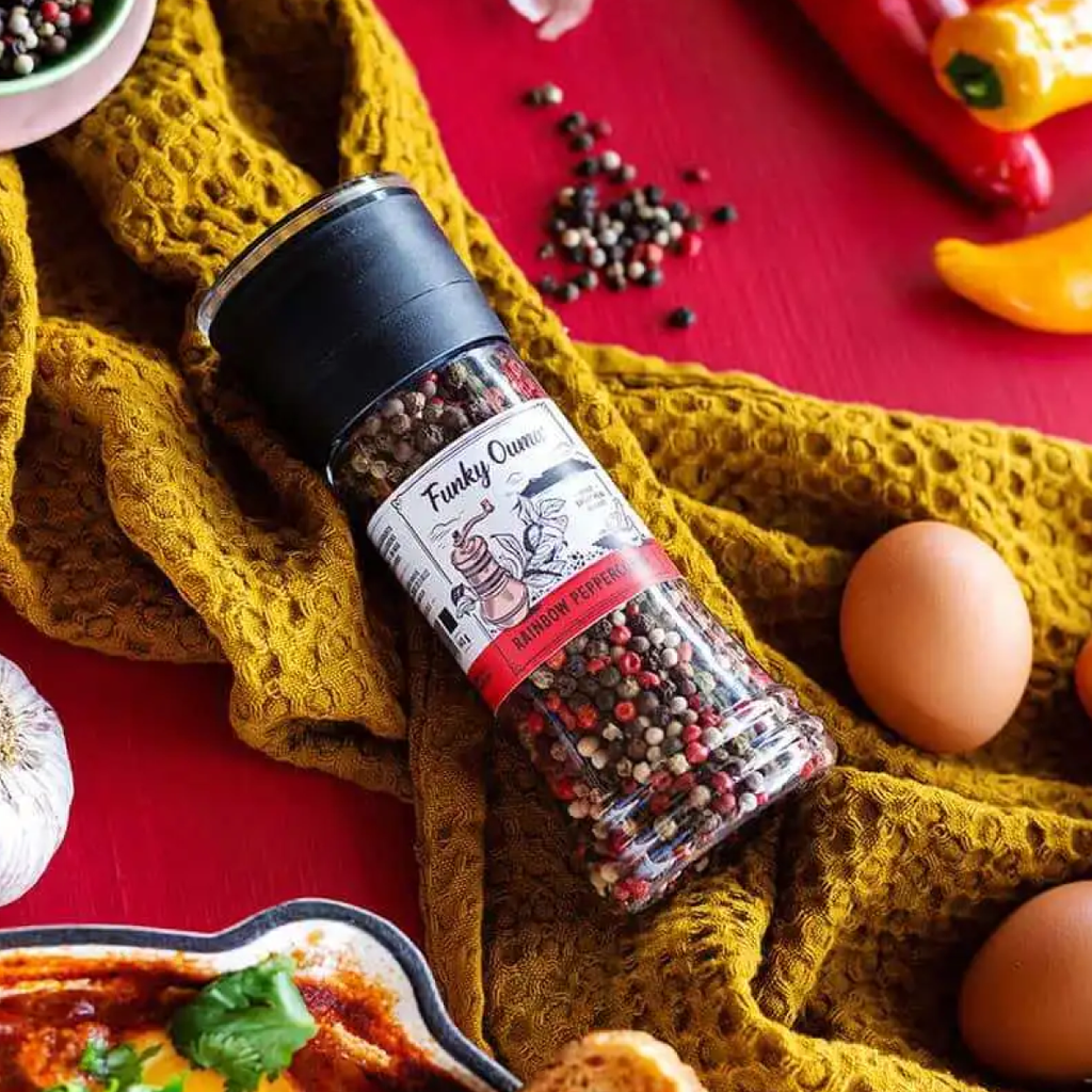 Funky Ouma Grinder - Rainbow Peppercorns