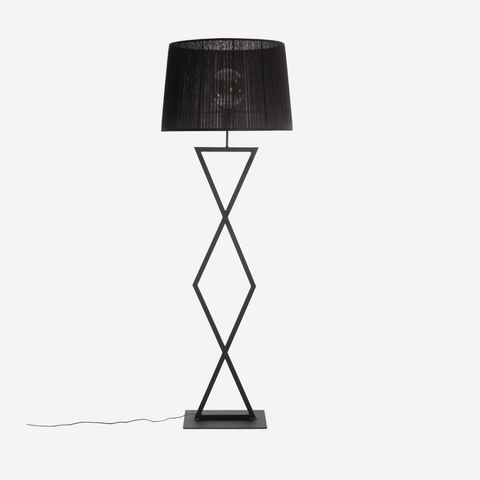 Geo Diamond Floor Lamp - Black