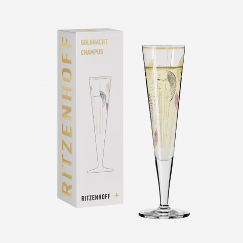 GoldNight Champagne Glass - Concetta Lorenzo