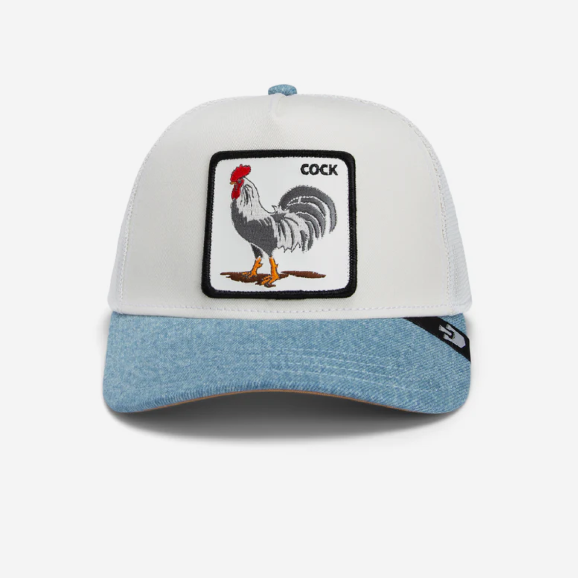 Rooster Fan Institution Ball Club Trucker - White & Blue