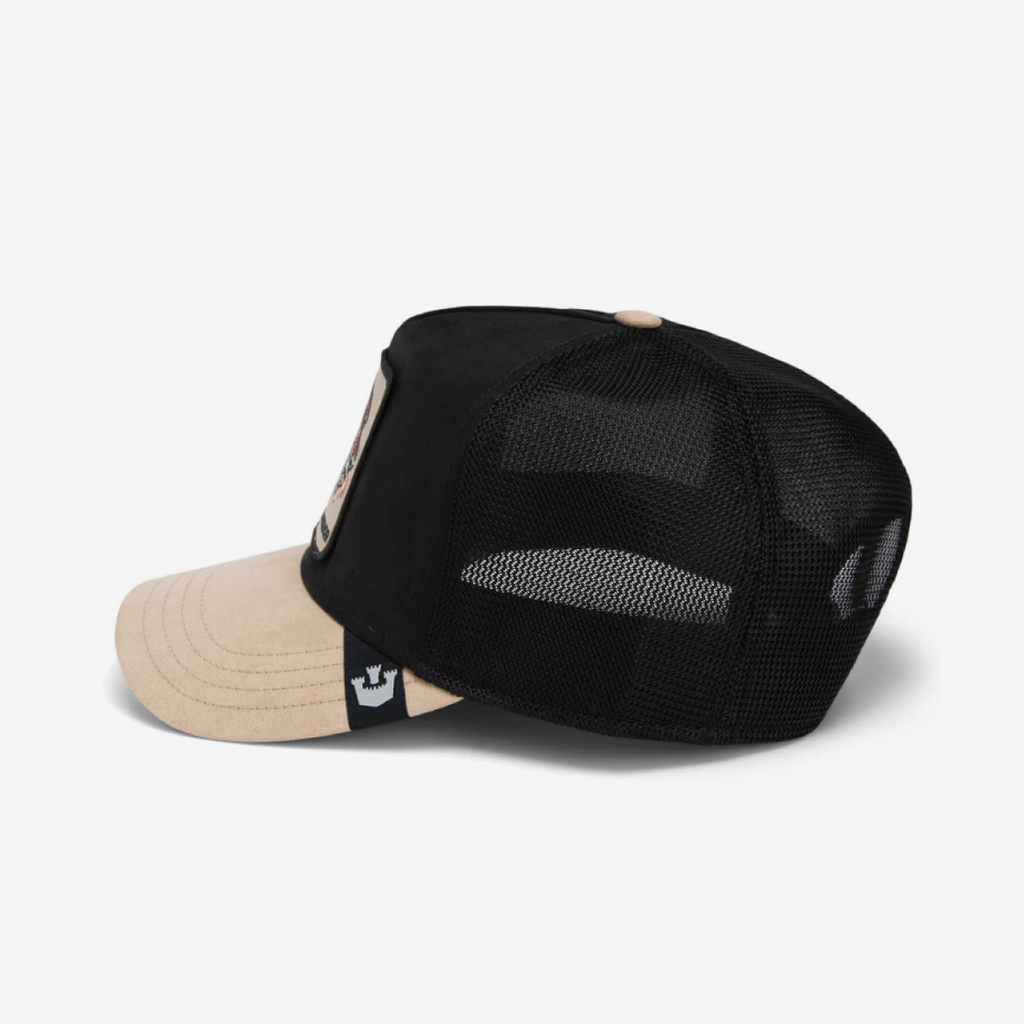 The Suede Cheetah Trucker - Black & Tan