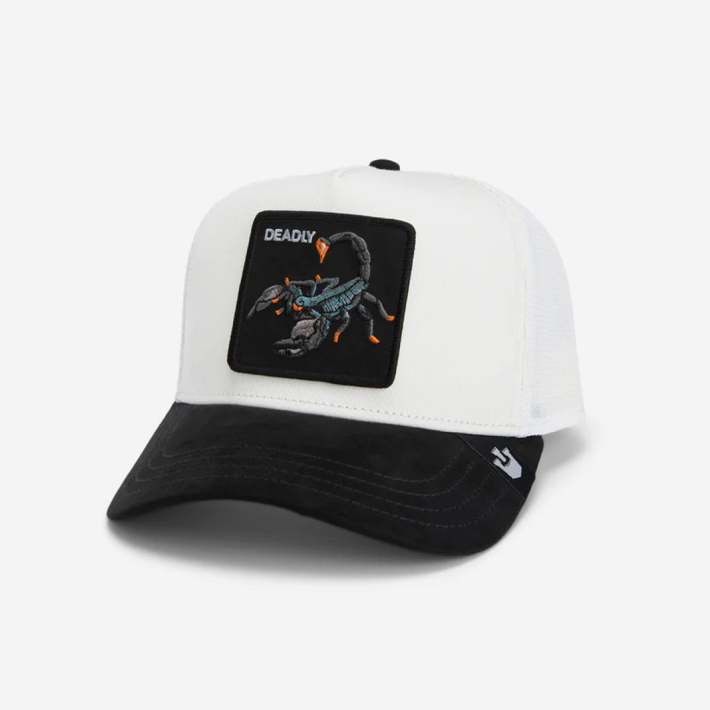 The Suede Scorpion Trucker - Black & White