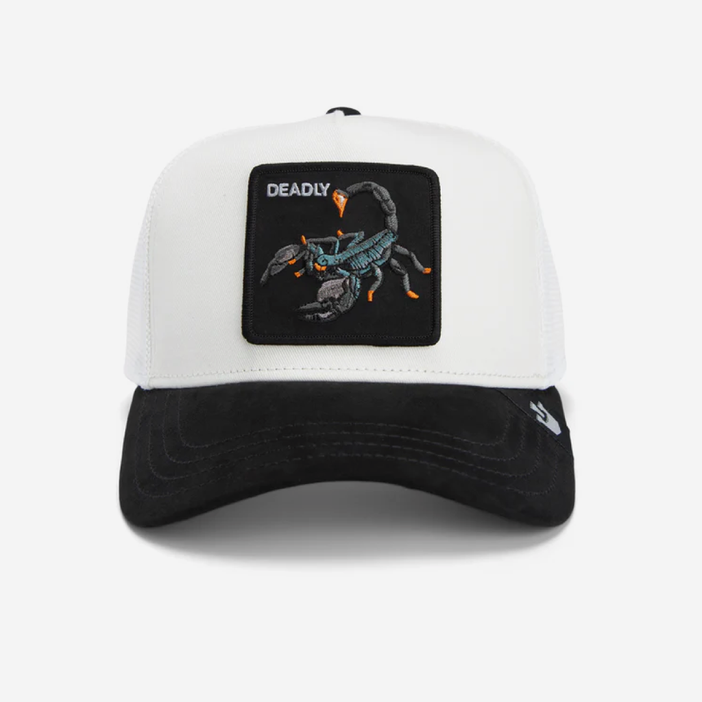 The Suede Scorpion Trucker - Black & White