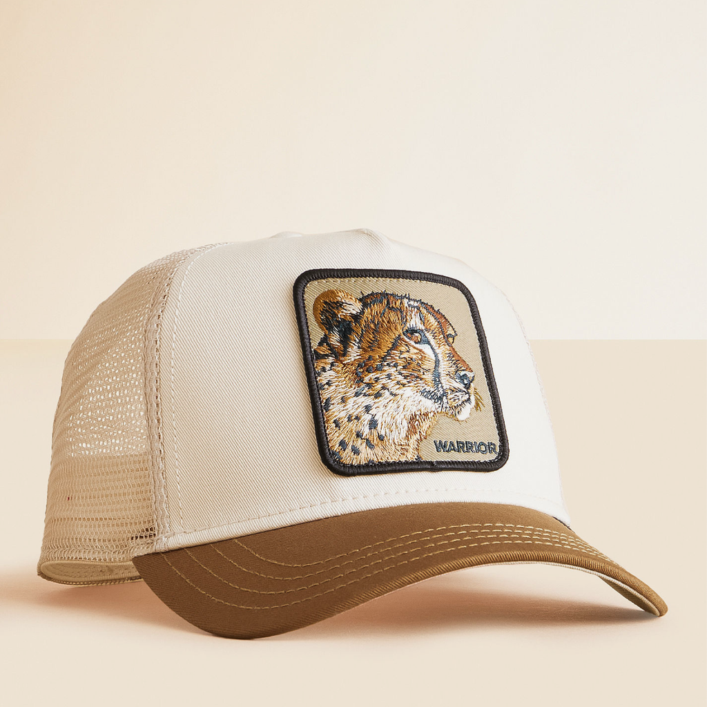 The Warrior Cheetah Trucker - Taupe & Tan