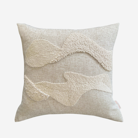 Punch Needle Scatter Cushion - Landscapes Pattern 1 Natural