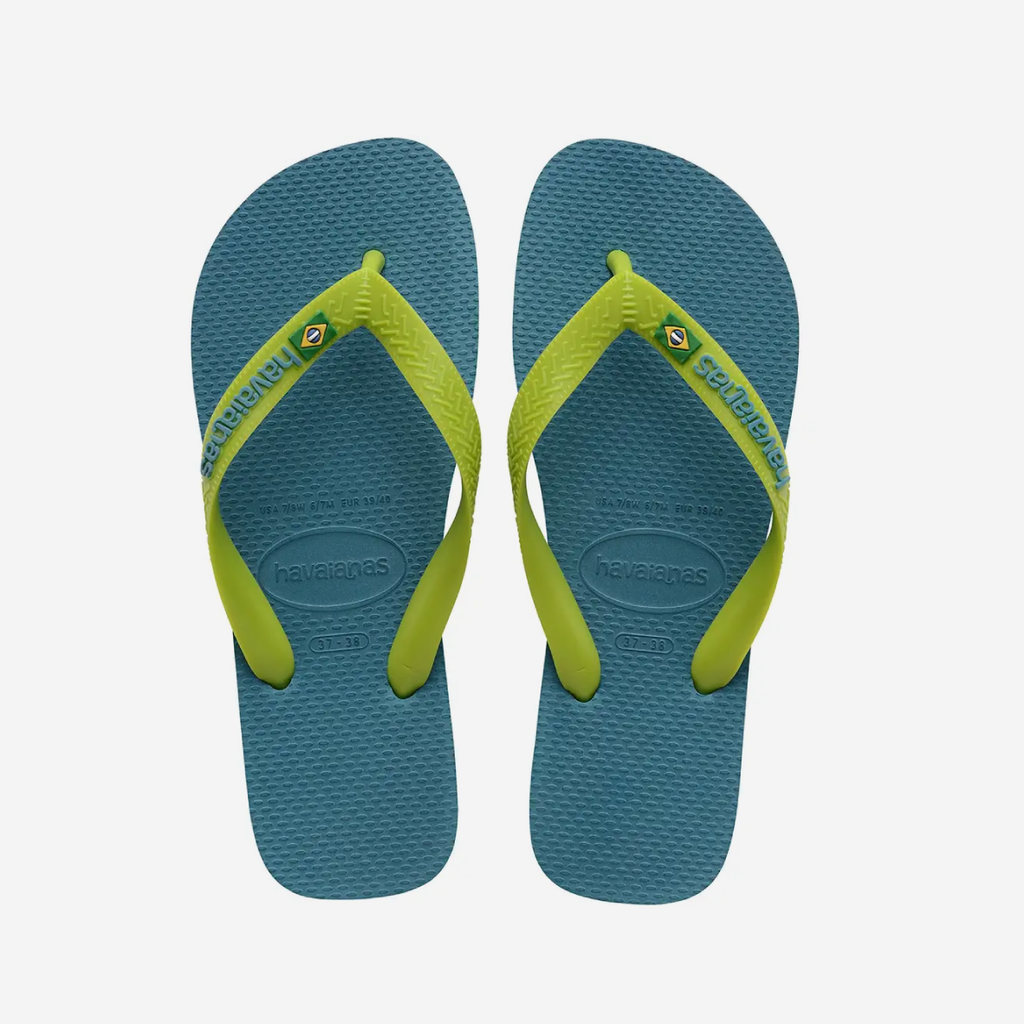 Havaianas Brazil Logo - Amazonite Blue