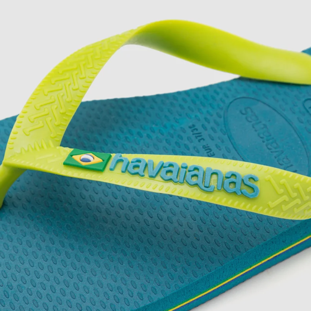 Havaianas Brazil Logo - Amazonite Blue