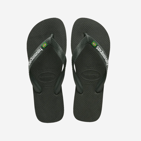 Havaianas Brazil Logo - Olive Green