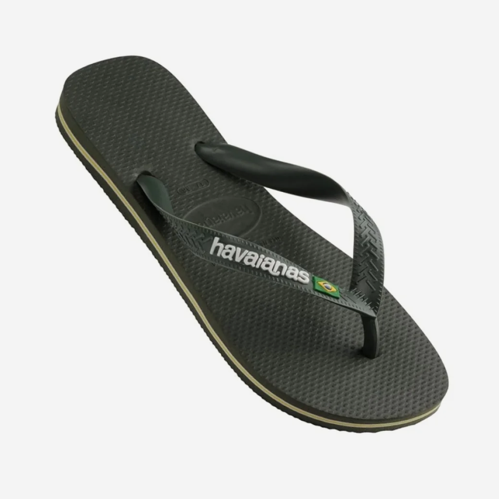 Havaianas Brazil Logo - Olive Green