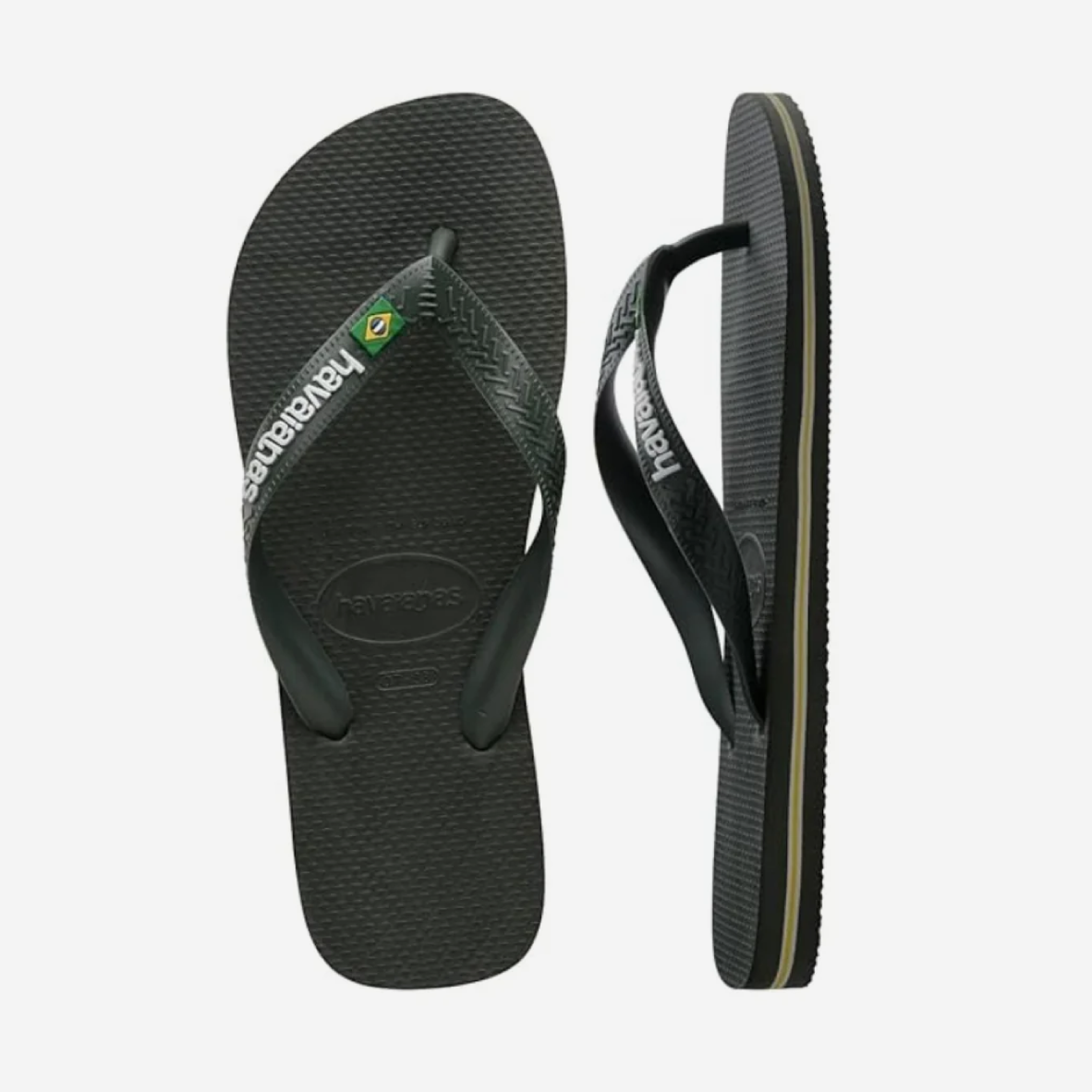 Havaianas Brazil Logo - Olive Green