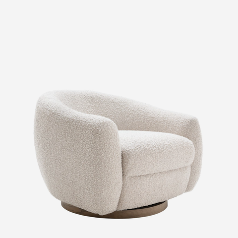 Grandeur Swivel Chair - Angora