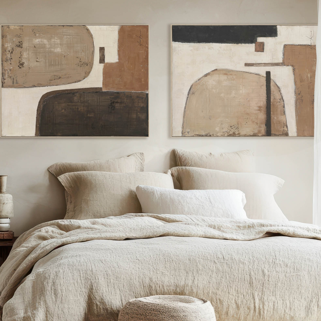 Hertex Wall Art - Bound By Earth Set of 2 in Terra Shade