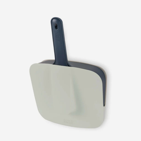 CleanStore Wall-Mounted Dustpan & Brush Set - Blue