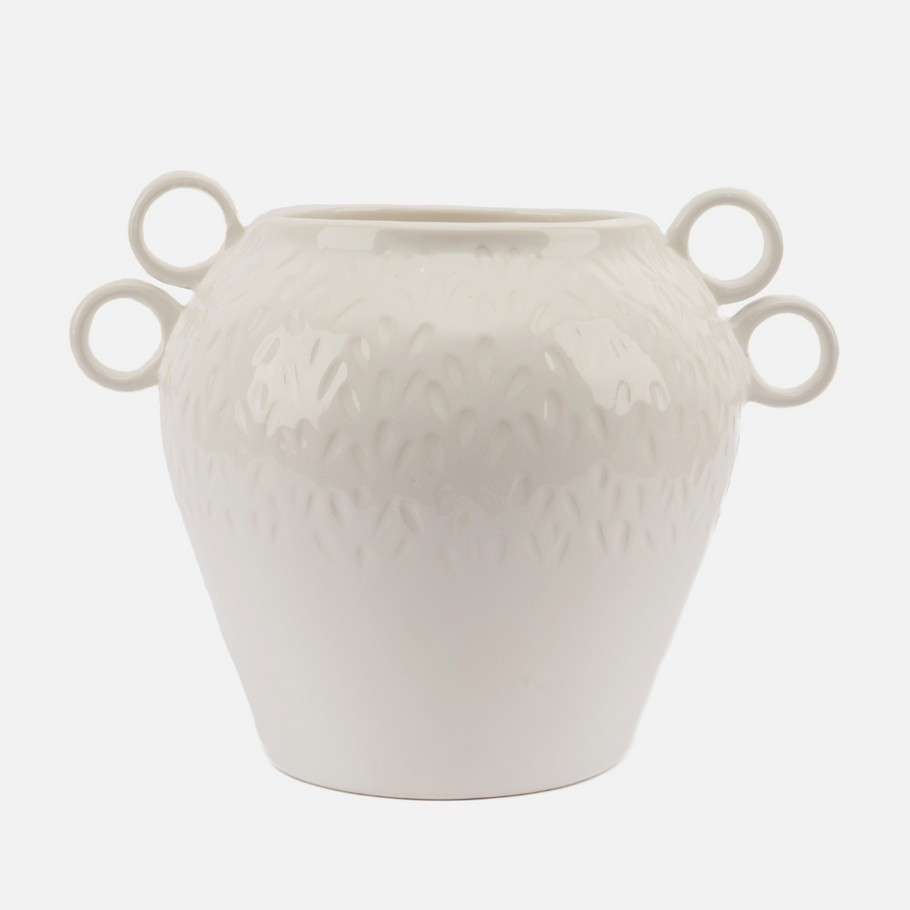 Whittle Vase - White