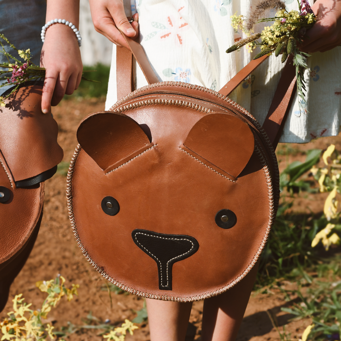 The Leather Backpack - Bear