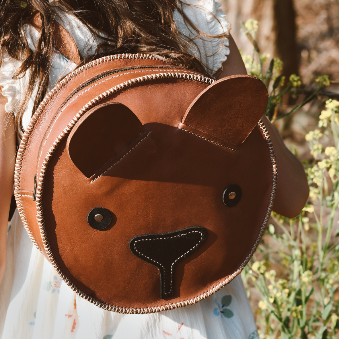 The Leather Backpack - Bear