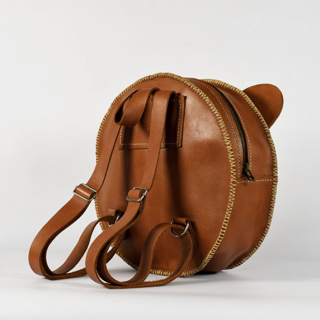 The Leather Backpack - Bear