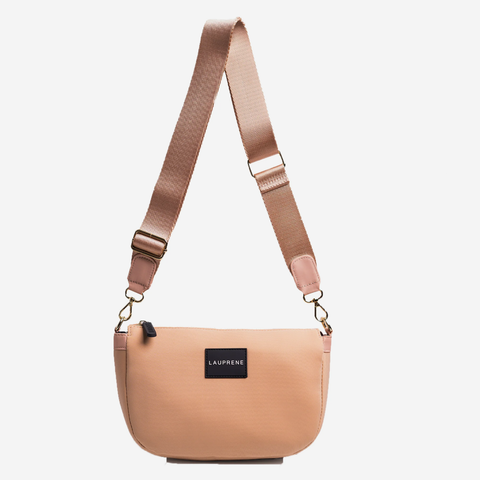 Neoprene Cross Body Bag - Nude