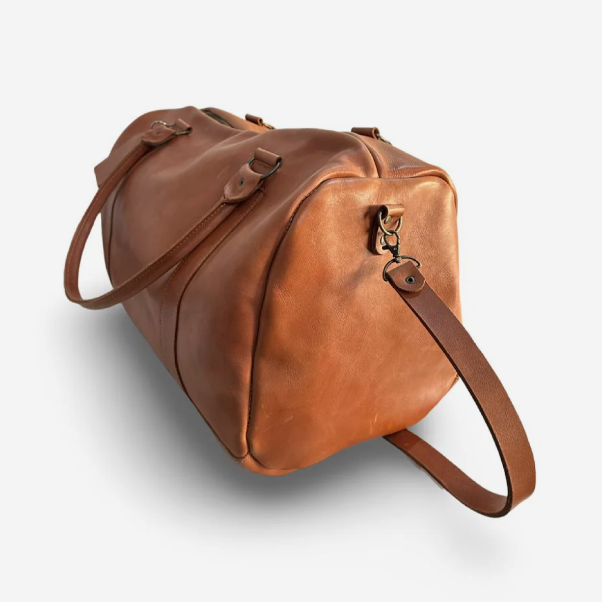 The Leather Duffel Bag - Tan