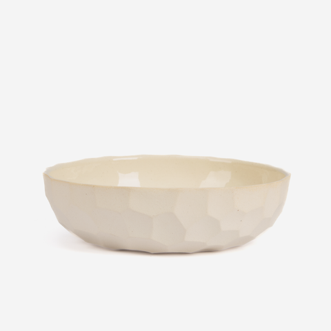 Carve Bowl / Low - Ivory