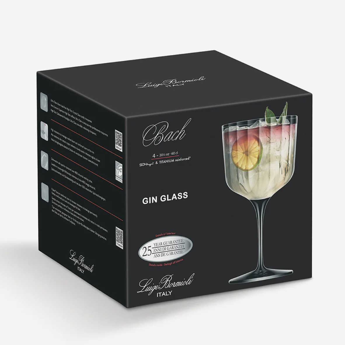 Luigi Bormioli Bach Gin Glass Set Of 4