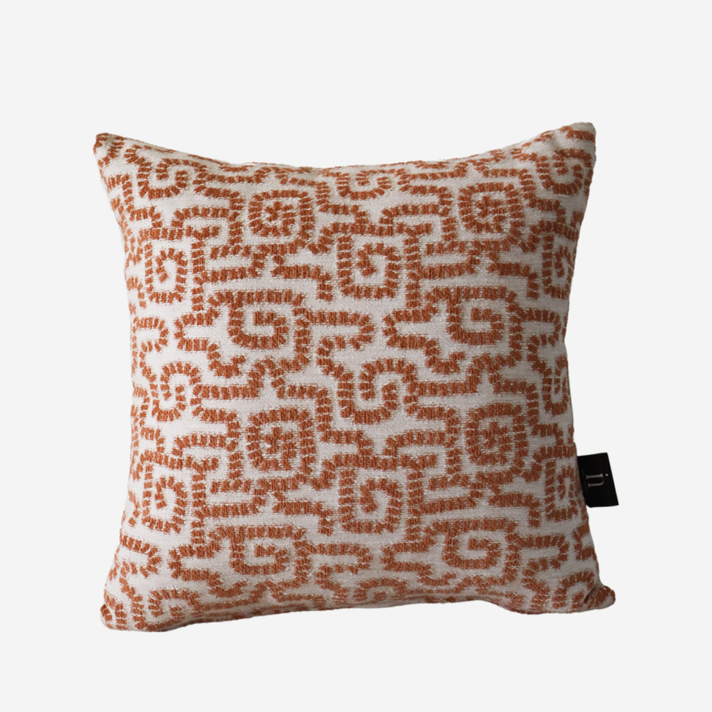 Marigold Pillow - Orange & White